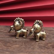 Brass retro bite coin cute pony living room coffee table ornament decoration pony bite coin desktop brass ornament - Image 3