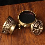 薰炉仿古帝王三层香炉大号家用檀香炉四大神兽香炉金属工艺品摆件 - Image 3