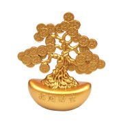 新款沙金色一锭富元宝摇钱树摆件招财进宝发财树办公桌面装饰摆件 - Image 5