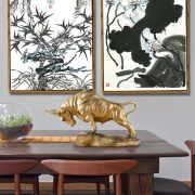 Modern Customizable Decorative Resin Ornament Bull Design for Office Desktop Business High-end Bookshelf Home Decor - Image 4