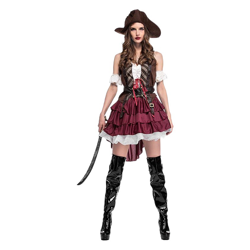 O1CN01aA38n11Bs2urlAYFw_0-0-cib.jpg Adult Stage Performance Costume Halloween Somali Pirate Outfit Export Amazon Game Uniform Women's Fashion Theatre Apparel - Image 1