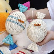 Handwoven Customizable Decorative Candy Basket Cute Desktop Home Decoration Ornaments Ideal Gift for Girls Heart - Image 2