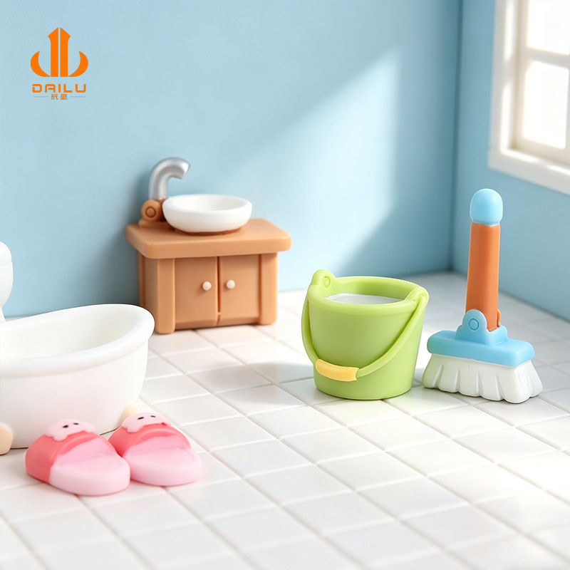 O1CN01aESIlh1y6L3TW5oPW_2212780566529-0-cib.jpg 创意浴室家具手工diy娃屋小配件装饰品桌面家居办公室摆件 - Image 1