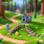 Customizable Miniature Landscape Resin Decorative Ornaments Simulated Staircase Bend Pathway DIY Zakka Creative Display Piece - Image 4