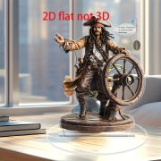 Retro Pirate Captain 2D Acrylic Decorative Ornaments Customizable Home Office Coffee Shop Bedroom Tabletop Decor - Image 3