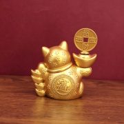 Attracting Wealth Cat Figurine Custom Metal Badge Rotatable Home Decor Lucky Charm Money Symbol Desktop Ornaments Wholesale Dropshipping - Image 4