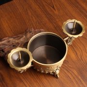 Bronze Incense Holder Buddha Hall Candle Home Living Room Artifacts Antique Chinese Elephant Candlestick Metal Copperware - Image 3