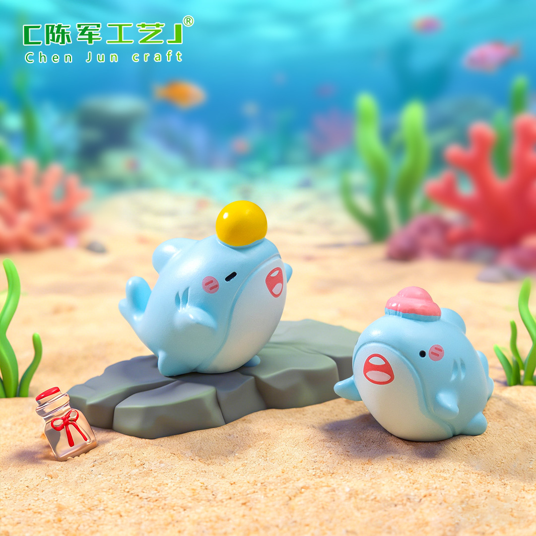 O1CN01aSYvaI1cadhRBoqom_1031983617-0-cib.jpg Adorable Miniature Shark Top Ball Customizable Decorative Ornaments for Ocean Aquarium Scenery DIY Accessories Resin Crafts - Image 1