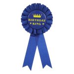 New European and American Style Custom Metal Medal Badge Gold Blue Black Birthday King Chest Flower Wholesale