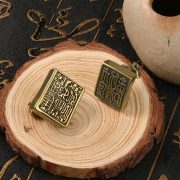 Miniature Antique-Style Bronze Stamp with Zodiac Design Custom Metal Badge Craftsmanship Collectible Miniature Jade Seal - Image 3