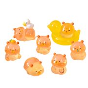 New Original Summer Capybara Resin Accessories DIY Desktop Car Miniature Landscape Decorative Ornaments Wholesale - Image 5