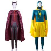 Wanda Vision Cosplay Adult Stage Performance Costume Scarlet Witch Halloween Outfit In Stock For Party And Masquerade