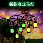 Customizable Decorative Resin Ornaments Vintage Glowing Horse Lamp Iron Art Flower Pot Succulent Plant Miniature Landscape Garden DIY