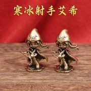 Bronze Ice Shot Harvester Aiyei LOL Collectible Figurine Creative Vintage Desktop Decoration Tea Pet Handcrafted Artwork