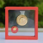 Gold Toothed Chest Badge Custom Metal Medal Badge Chairman Mao Zedong Commemorative Emblem Collectible Award Transparent Red Box