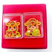 Custom Metal Medal Badge Mobile Phone Sticker Cartoon Horse Year Gold Card Colorful Design New Year Gift for Overseas Wholesale - Image 4
