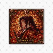 Large Square Custom Metal Medal Badge PET Dual Flash Emblem Gothic Series 8cm Laser Chest Badge Iron Grain - Image 5