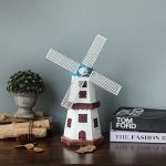 American Retro Dutch Windmill Model Craft Decorative Ornaments Customizable Home Decor for Coffee Shop TV Cabinet Bar
