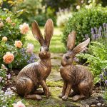 Nordic Simplicity Aged Resin Craft Simulation Bronze Long-Eared Rabbit Decorative Ornaments Customizable Home Desktop Decorations