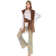Adult Stage Performance Costume Native American Indian Tribe Princess Hip Hop Outfit Halloween Props Tail Feathers - Image 5