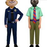 疯狂动物城豹警官闪电cos服儿童万圣节表演服 动物城主题派对服装