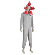 Stranger Things 5 Cosplay White Jumpsuit Sleepwear Adult Stage Performance Costume Burst Face Carnivorous Flower Outfit - Image 2
