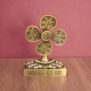 Rotatable Metal Windmill Desktop Decoration Wealth Attraction Ornament Customizable Metal Craftwork for Business Prosperity - Image 2