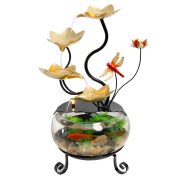Minimalist Desktop Small Glass Aquarium Waterfall Ornament for Wealth Attracting Suitable for Living Room Office Coffee Table - Image 5