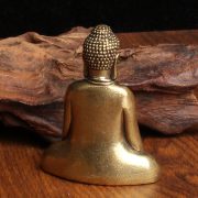 Retro Bronze Buddha Statue Gilded Metal Artwork Office Decorations Custom Metal Medal Badge Ideal for Worship in Temples - Image 3