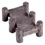 Customizable Resin Craftwork Miniature Landscape Decorations Vintage Wooden Bridge Plant Pot Ornament DIY Scenic Decoration
