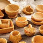 Creative Customizable Miniature Wicker Basket Bamboo Woven Decorative Ornament Versatile Storage Frame Resin Craft