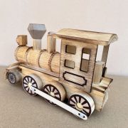 Vintage Wooden Train Head Steam Locomotive Decorative Ornament American Style Children's Toy Car Attraction Gift Souvenir - Image 3