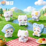 Customizable Decorative Resin Ornament Cartoon Cute Cat DIY Dollhouse Landscape Home Decoration Car Desktop Small Figurine