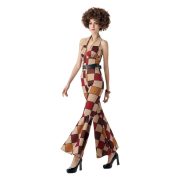 Adult Stage Performance Costume Retro 80s Denim Plaid Suit for Bar Singers and Hip Hop Performers with Dance Lead Design