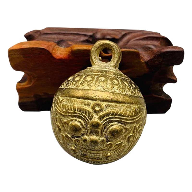 O1CN01c6k0oO1Bs2uzKs7Yl_0-0-cib.jpg Custom Metal Bell Badge Retro Bronze Tiger Head Bell Dog Bell Pet Bell Wholesale Price Metal Crafts - Image 1