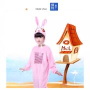 Children's White Rabbit Performance Costume Warm Long Sleeve Animal Show Outfit for Toddler Dance Performances - Image 4