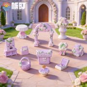 Customizable Decorative Resin Ornament for Miniature Landscape Creative Display Western Wedding Scene DIY Office Desk Decoration