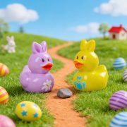 Customizable Creative Resin Craft Easter Rabbit Duck Ornament DIY Desktop Car Decor Accessories - Image 3