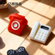 Creative Simulated Old-style Telephones Customizable Decorative Ornaments DIY Dollhouse Accessories Desktop Tree Shape Miniatures - Image 4