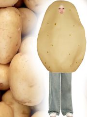 Adult Potato Sponge Suit Cosplay Costume for School Events Parties Performances Halloween In Stock Stage Performance Costume