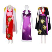 One Piece Anime Cosplay Costume Women's Snake Queen Hanako Black Cheongsam Adult Stage Performance Wear - Image 2