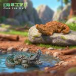 Creative Customizable Yangtze Crocodile Resin Ornament Desktop Decoration Miniature Landscape DIY Car Accessories