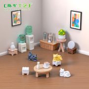 Creative DIY Customizable Decorative Ornaments Miniature Furniture Series Dollhouse Water Dispenser Potted Plant Desktop Decor - Image 2
