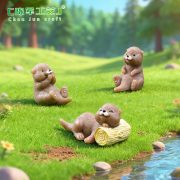 Creative Miniature Beavers Customizable Decorative Ornaments DIY Student Keychain Pendants Resin Crafts Gifts Accessories - Image 4