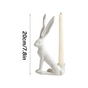 Customizable Creative Resin Craft Easter Rabbit Candlestick Home Desktop Decoration Ornaments Cross-Border Handmade Artwork - Image 3