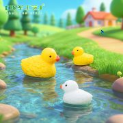 Customizable Decorative Resin Ornament Succulent Plant Potted Landscape Accessories Zakka Miscellaneous素材 Decorative Duck Figures - Image 4