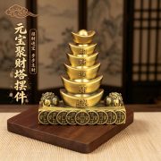 Bronze Coin Tower Rotating Creative Metal Artwork for Desktop Decoration Ideal Gift for Cashier Counter Living Room Decor - Image 3