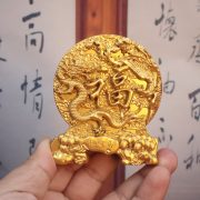 新款龙凤财福摆件龙凤呈祥招财纳福金属工艺品吉祥桌面装饰摆件 - Image 3