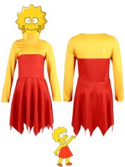 Simpsons Cartoon Cosplay Costume Adult Stage Performance Wear Family Matching Outfit One Size Fits Most - Image 3