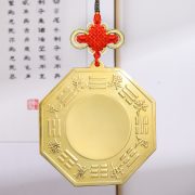 纯黄铜太极金色八卦镜凹凸面全黄铜阴阳八卦镜挂件摆件厂家批发 - Image 3